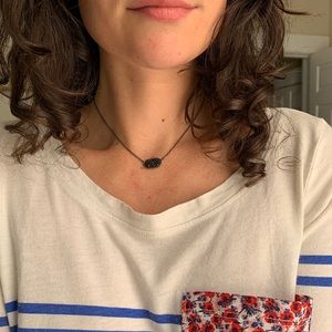 Kendra Scott Elisa Necklace Gunmetal Drusy